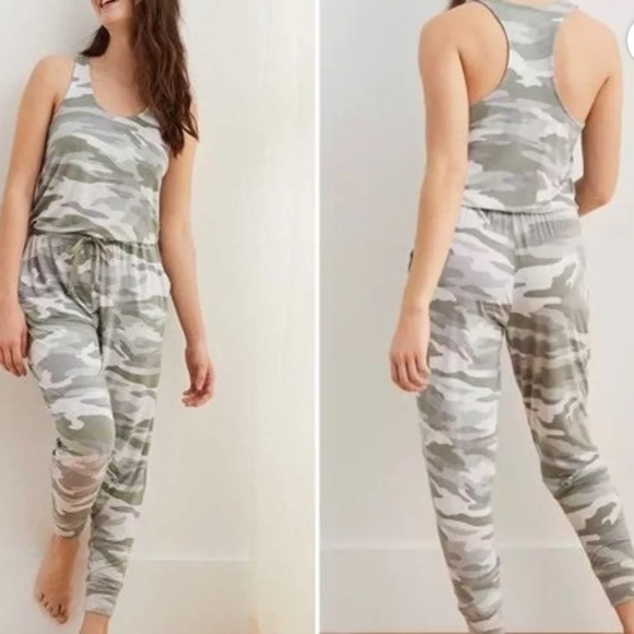aerie Pants - Aerie Camo Jumpsuit